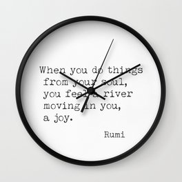 Rumi quote 82 Wall Clock