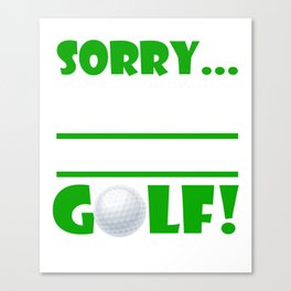 Golf Shirt For Husband. Awesome Costume. Canvas Print