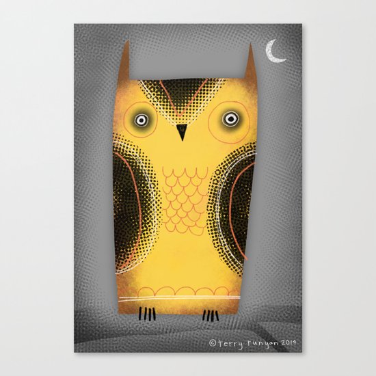 YELLOW OWL Canvas Print