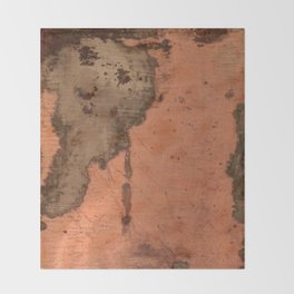 Tarnished Copper rustic decor Throw Blanket