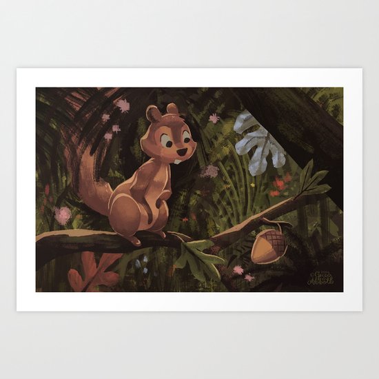 Unexpected Acorn Art Print