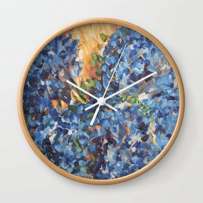 Blue Hydrangea Flowers 2 Blue Abstract Modern Impressionism