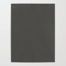 Dark Gray Solid Color Pantone Chimera 19-0406 TCX Shades of Yellow Hues Poster