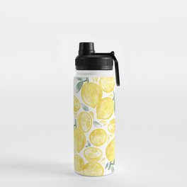 Lemons Watercolor Water Bottle