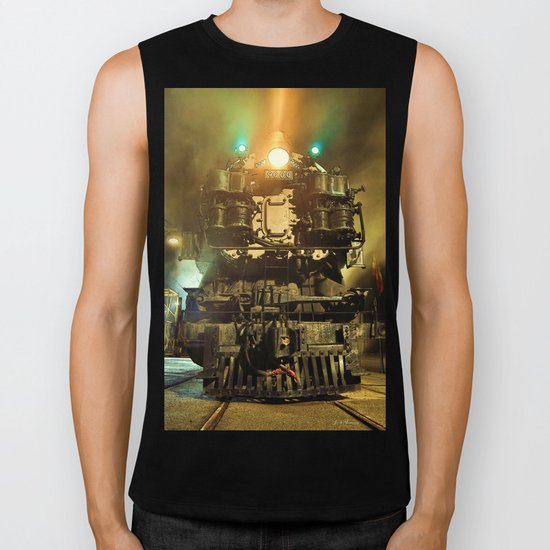 UP 9000. Union Pacific. Steam Train Locomotive. © J&S Montague. Biker Tank