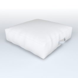 Pure Bright White - Solid Plain Block Colours - Fresh / Crisp / Minimalist / Winter / Snow Outdoor Floor Cushion