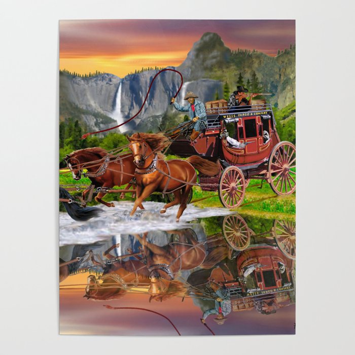 Wells Fargo Stagecoach Poster