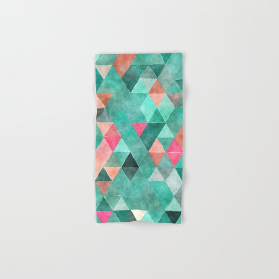 Retro Triangles Pattern 03 Hand & Bath Towel