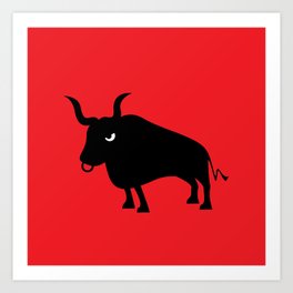 Angry Animals: Bull Art Print
