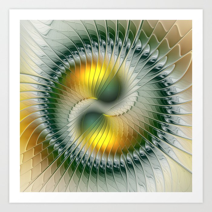 Like Yin And Yang Abstract Fractal Art Art Print By Gabiwart