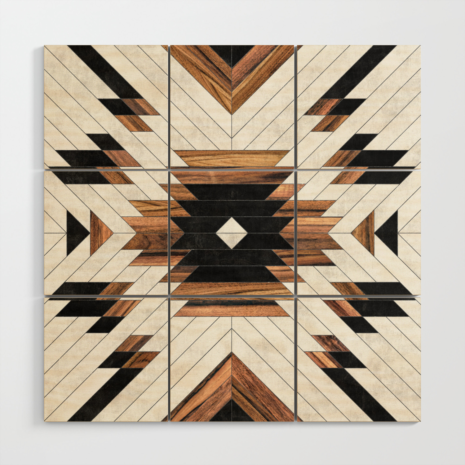 Urban Tribal Pattern No 5 Aztec Concrete And Wood Wood Wall Art By Zoltanratko Society6