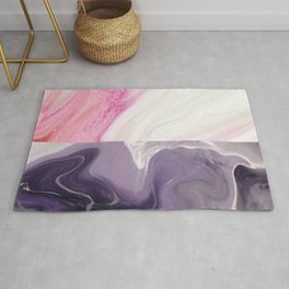 Two toned Rose & black night marble Rug | Painting, Gemstones, Decorative, Graphicdesign, Liquid, Rock, Marble, Jewels, Agate, Glitter 