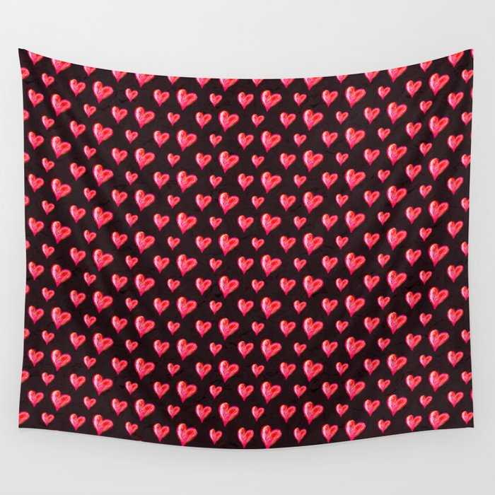 Hearts All Aglow Wall Tapestry