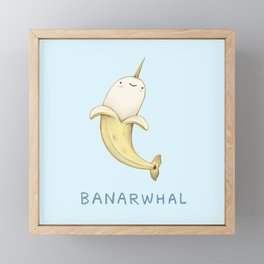 Banarwhal Framed Mini Art Print