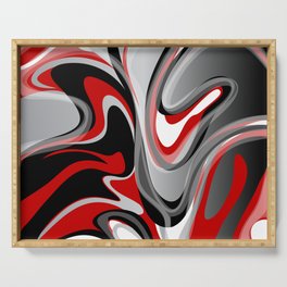 Liquify - Red, Gray, Black, White Serving Tray