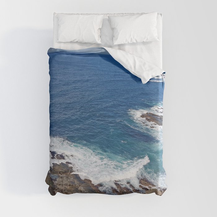 Blue water coast Duvet Cover