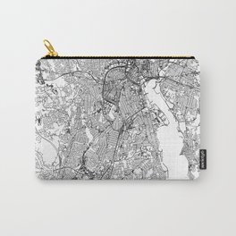 Providence White Map Carry-All Pouch | Graphicdesign, Maps, Map, Abstract, Black, America, Artprint, Rhodeisland, Minimal, Travel 
