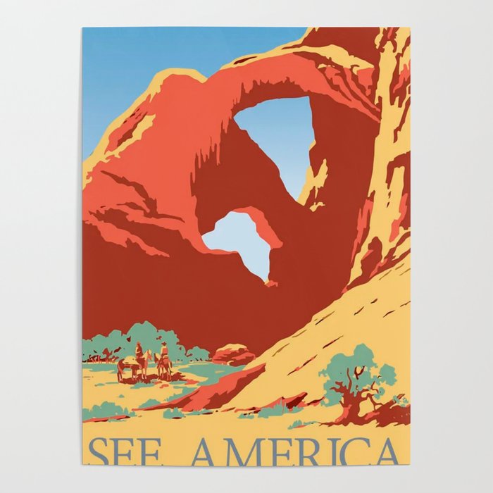 See America Travel Poster Poster