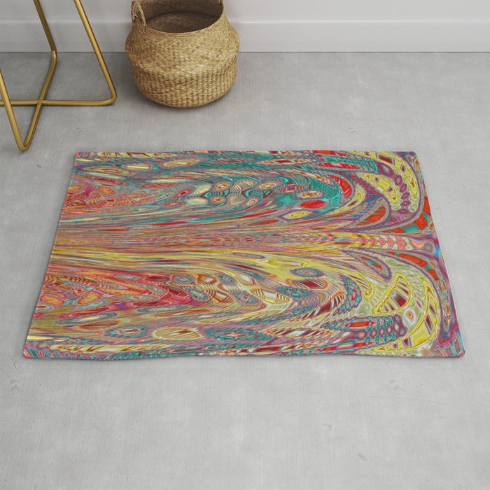 Surreal Abstract Art in Vivid Colors Rug