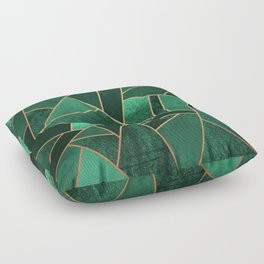 Emerald and Copper Floor Pillow
