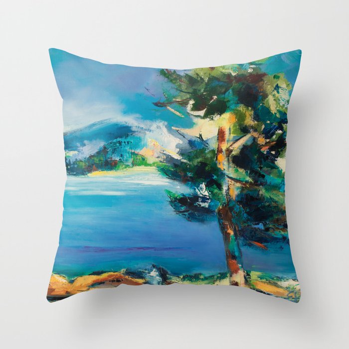 By the Lake Throw Pillow
