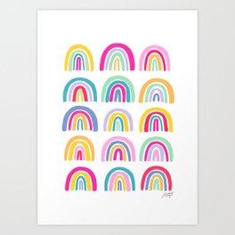 Colorful Rainbows Art Print