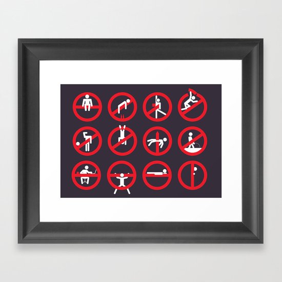 Not Permitted Framed Art Print