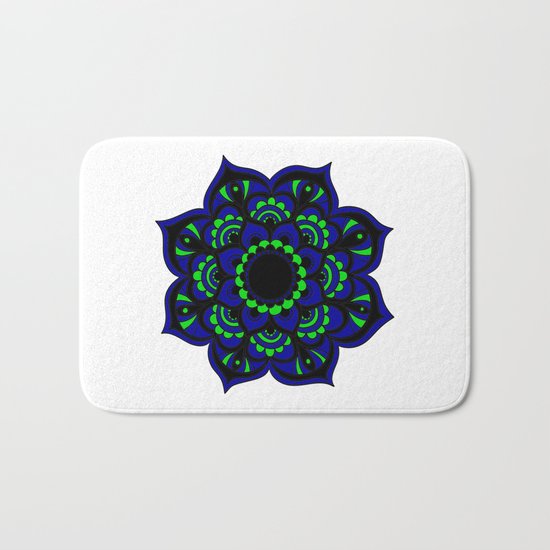 Peacock flower | Mandala Bath Mat