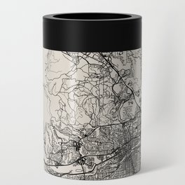 RENO, USA - Black and White City Map. United States of America Can Cooler
