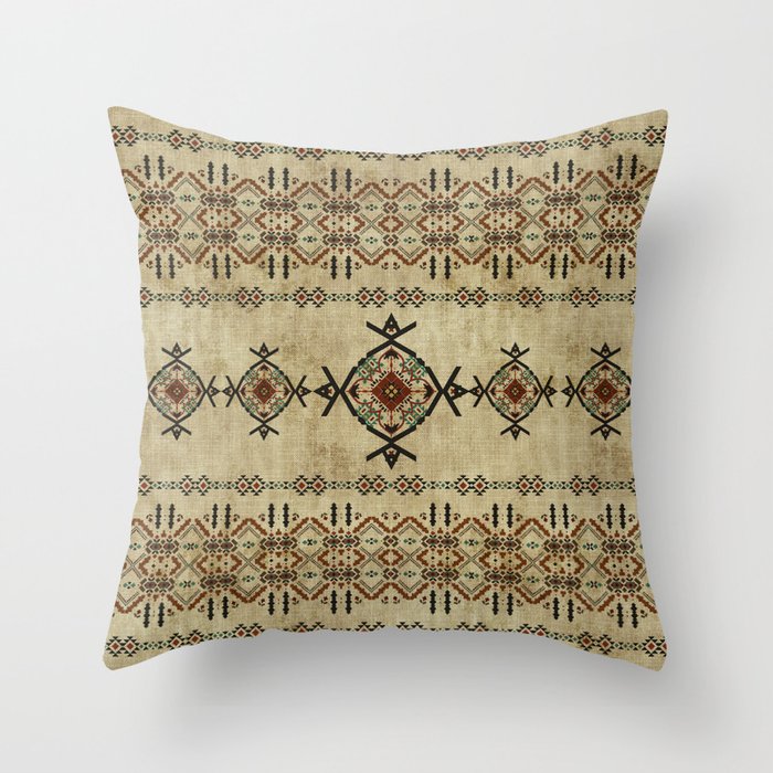 Western Style Tribal 02 Throw Pillow