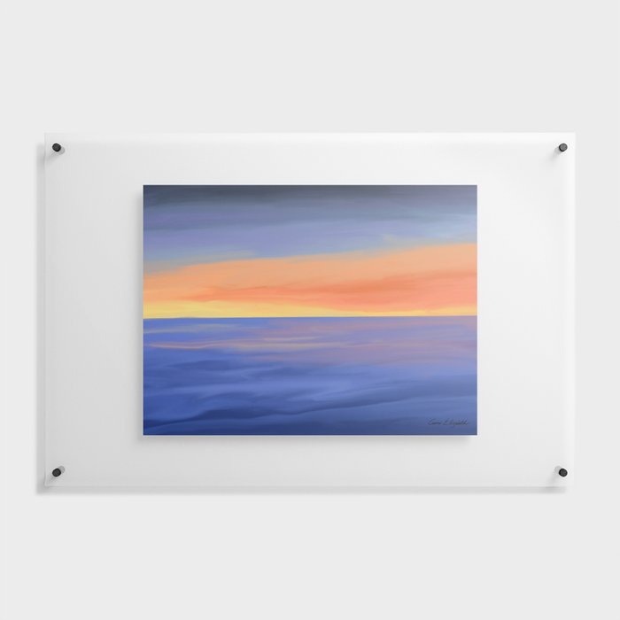 California Sunset Floating Acrylic Print