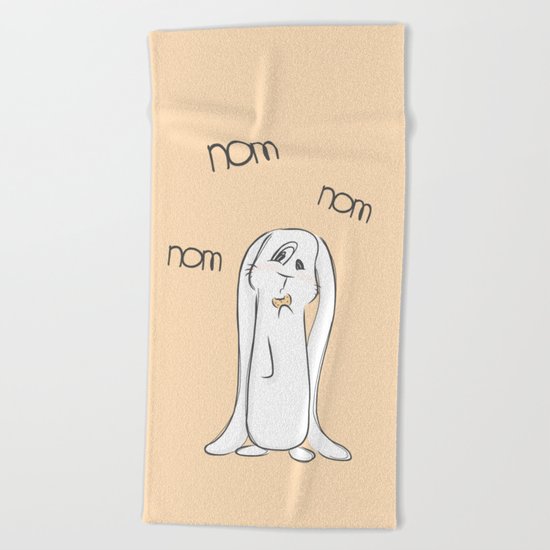 Nom, nom, nom Beach Towel