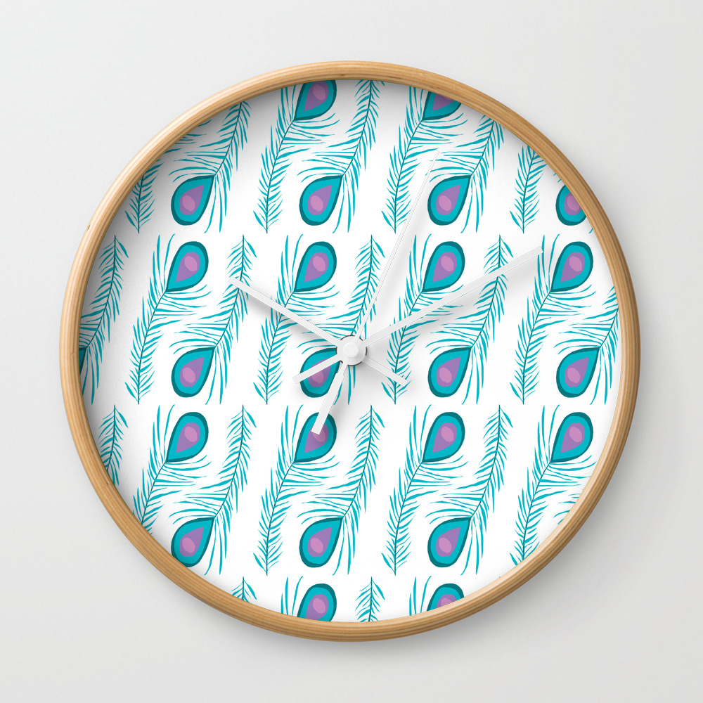 Peacock Feathers Pattern Cute Bird Nursery Minimal Home Decor