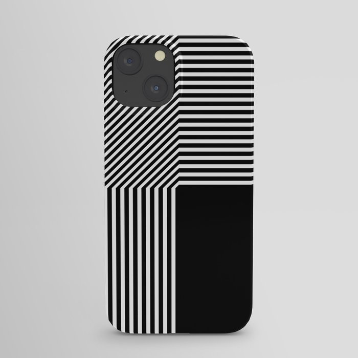 Geometric abstraction, black and white iPhone Case