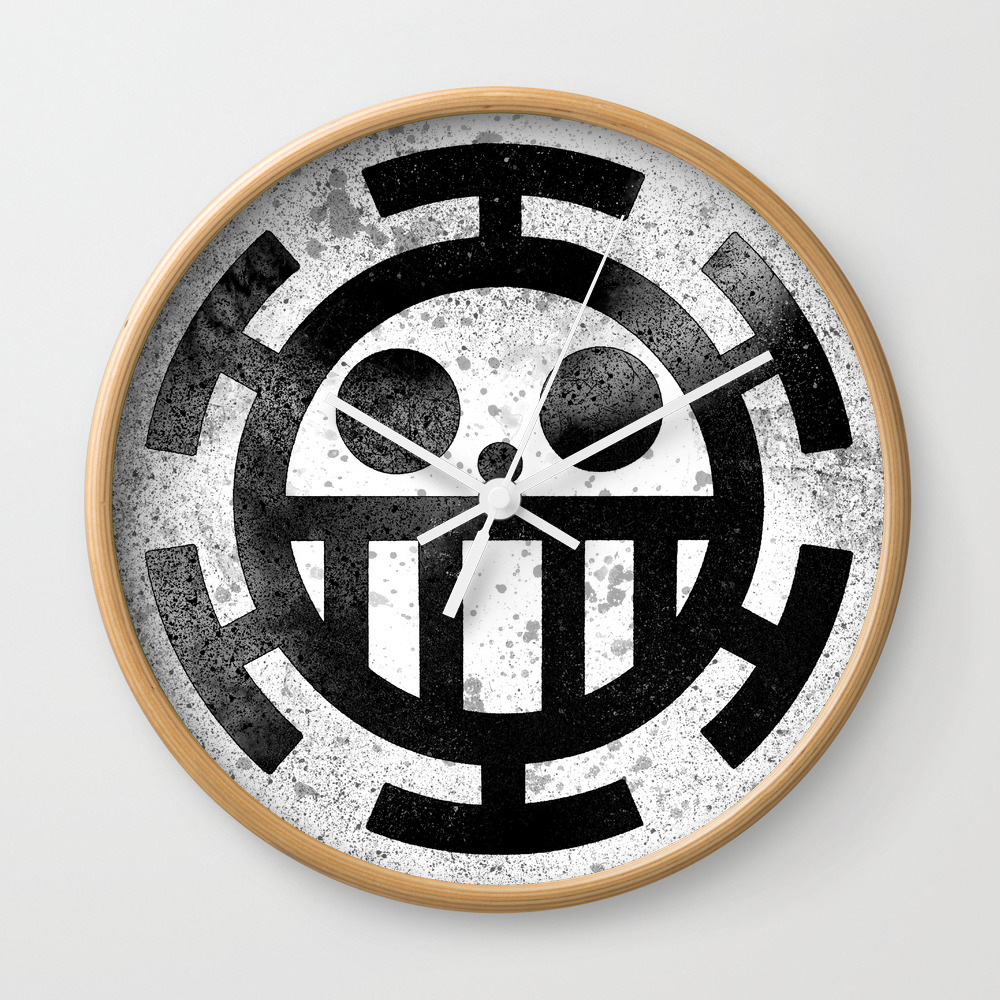 One Piece Trafalgar Law Logo Wall Clock By Maxiposters Society6