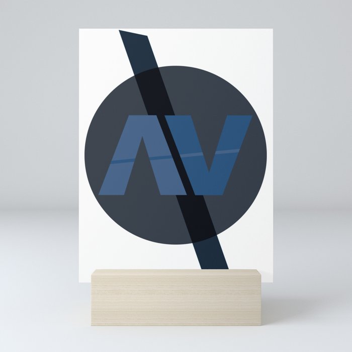 Simple AV Logo Mini Art Print
