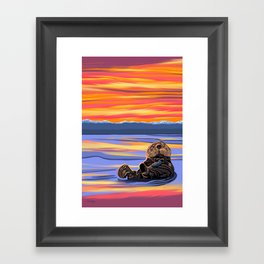 Otter - The cute Sea Monkey Framed Art Print