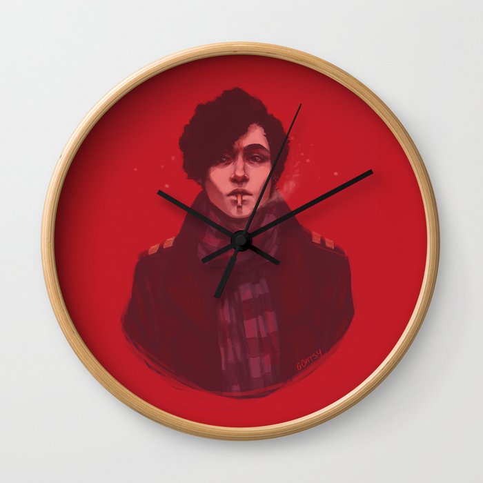 Michael on Red Wall Clock