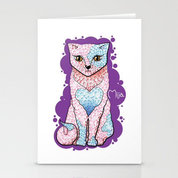 Mija Cat Stationery Cards