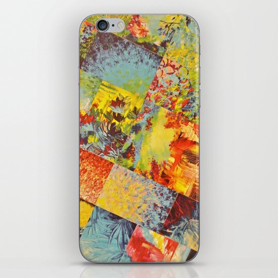 COLORFUL INDECISION 3 - Wild Vivid Rainbow Abstract Acrylic Painting Mixed Pattern Pretty Art Gift iPhone Skin