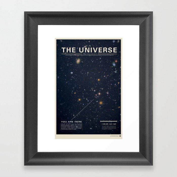 THE UNIVERSE - Space | Time | Stars | Galaxies | Science | Planets | Past | Love | Design Framed Art Print