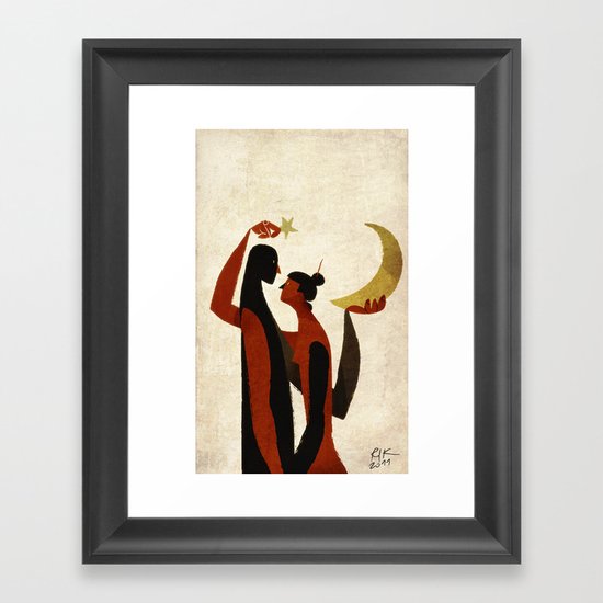 celestial bodies Framed Art Print