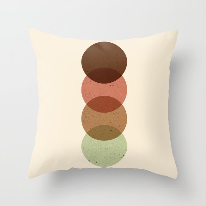 Abstraction_NEW_CIRCLE_SUNRISE_SUNSET_DAWN_COLOR_POP_ART_0923A Throw Pillow