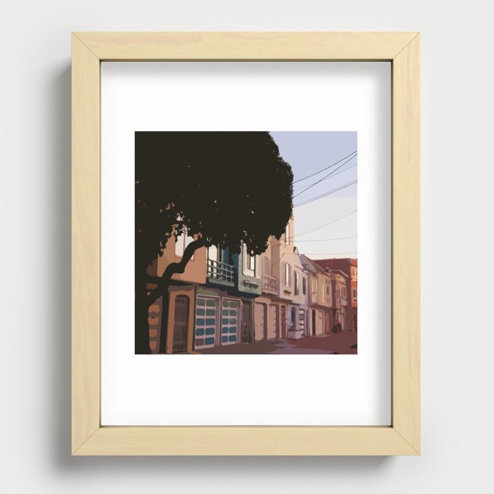 Sunset Houses, San Francisco  Recessed Framed Print