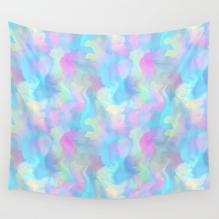 Y2K Cotton Candy Marble Wall Tapestry