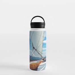 Sweet Sailing - Sailboat on the Chesapeake Bay in Annapolis, Maryland Water Bottle
