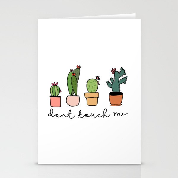 "don't touch me" cactus print Stationery Cards