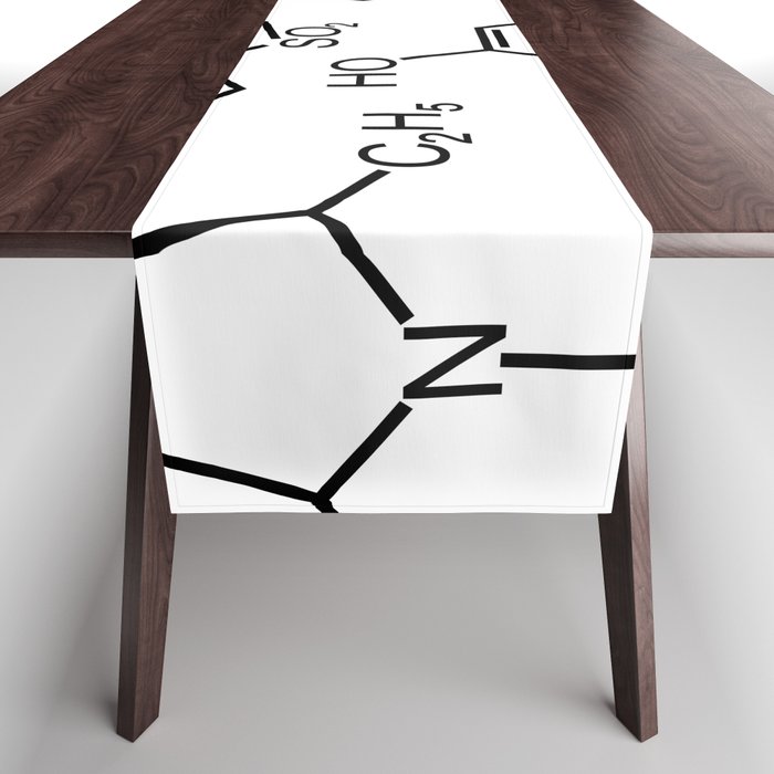 Chemistry chemical bond design pattern background white Table Runner