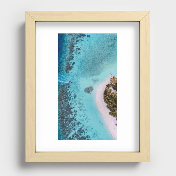 Beautiful Tropical Ocean Views Recessed Framed Print