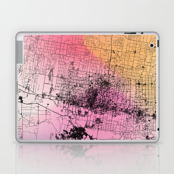 McAllen, USA. Colorful City Map  Laptop & iPad Skin